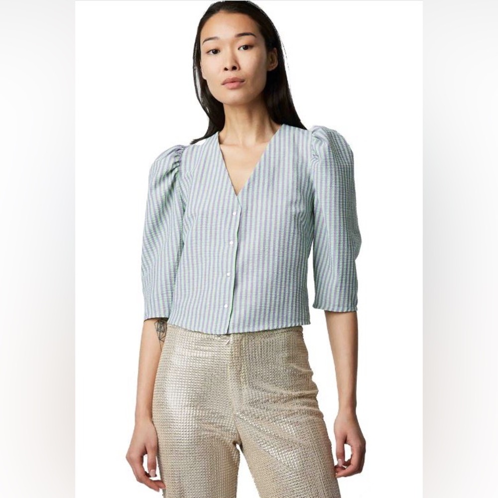 Roseanna Constance Hockney blouse - violet and green